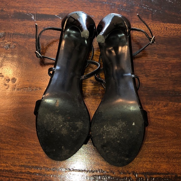 Sexy Black patent Strappy Heel Sandals - Picture 5 of 7